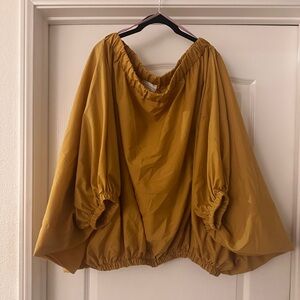 Karen T. Design Oversized mustard yellow oversized blouse plus size